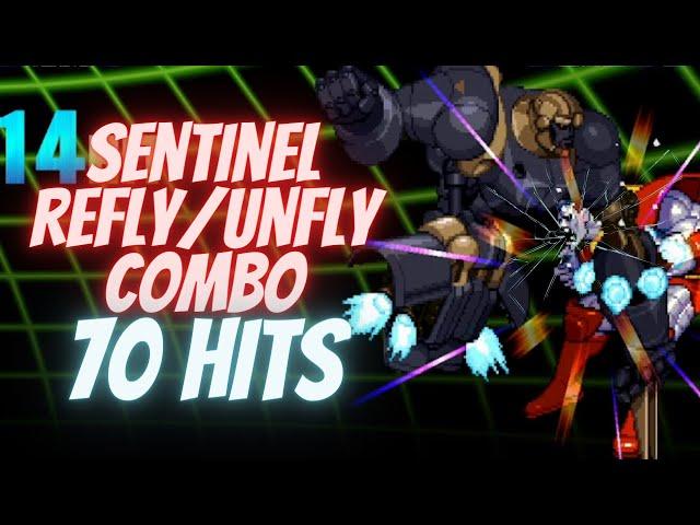 MvC2 - Sentinel 70 Hit Refly Unfly Combo