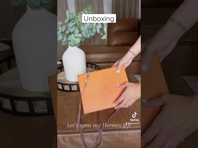 Let’s open my #Hermes gift! #unboxing #luxury #asmr #luxurylifestyle #designer #fashion #gift #fyp