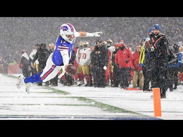 Buffalo Bills players speak to the media after practice