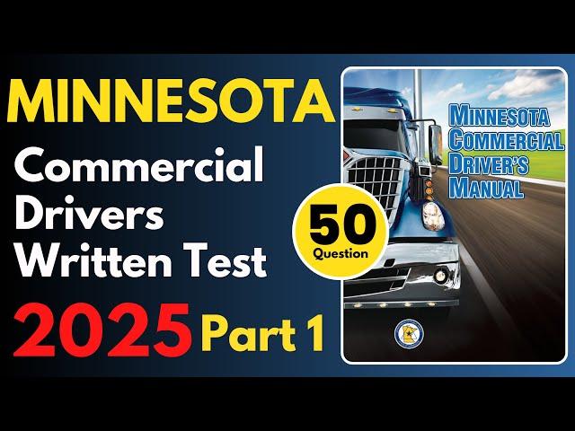 Minnesota Commercial Drivers Written Practice Test | Part 1 | CDL Written Practice Test
