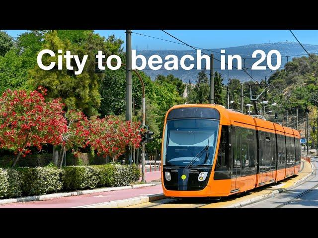 Greece’s Beautiful Beach Tram in Athens | Solo Travel POV Trip Report [4K]