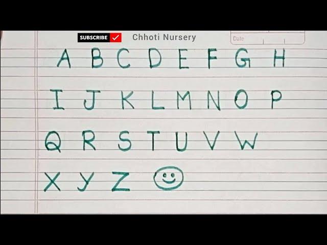 Writing capital letters Alphabet for kids || बच्चों को Abcd लिखना सिखाए || English Alphabet A to Z 2