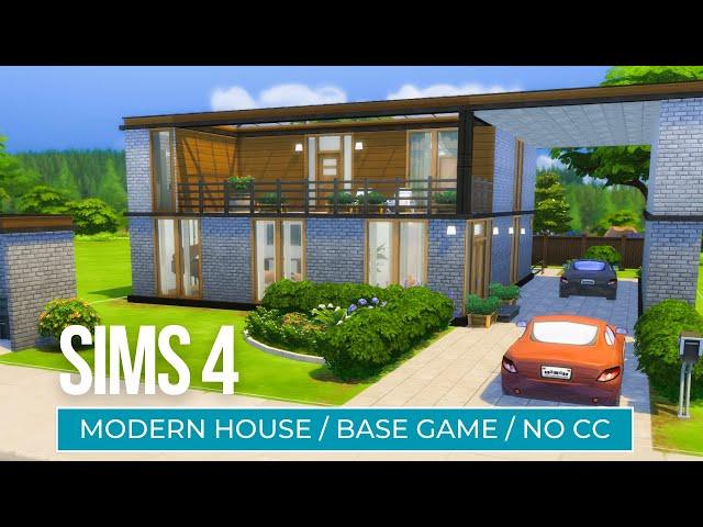 Modern house | Base Game | No CC/Debug | The Sims 4 Speed Build