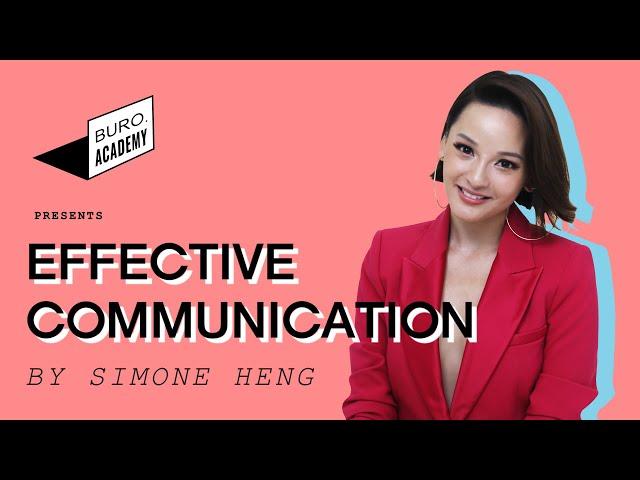 BURO Academy: Effective communication by professional keynote speaker Simone Heng