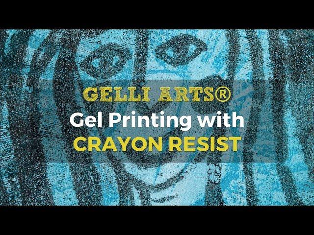 Gelli Arts® Gel Printing with Crayon Resist