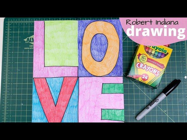 Easy Valentine LOVE Guided Drawing