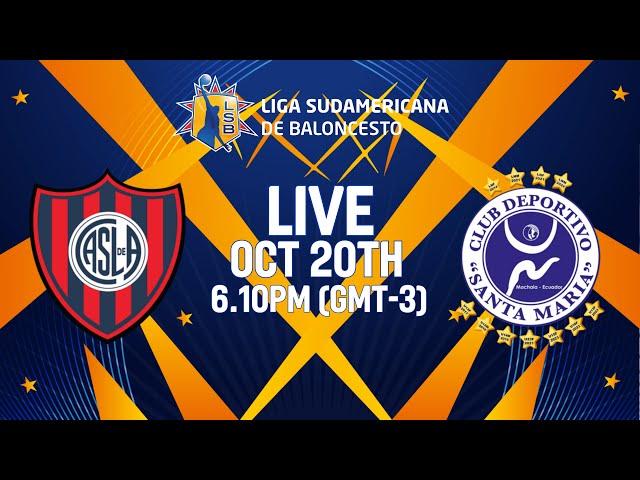 LIVE - San Lorenzo de Almagro v Santa Maria | Liga Sudamericana de Baloncesto FIBA 2024