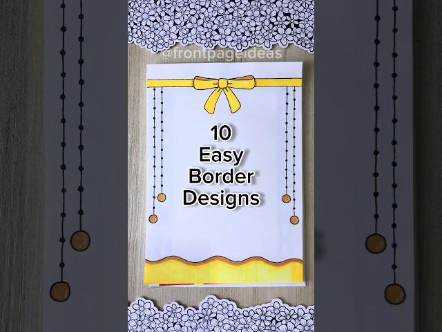 10 Easy front page design for school projects and idea note journals | Aesthetic Girl #shorts #howto