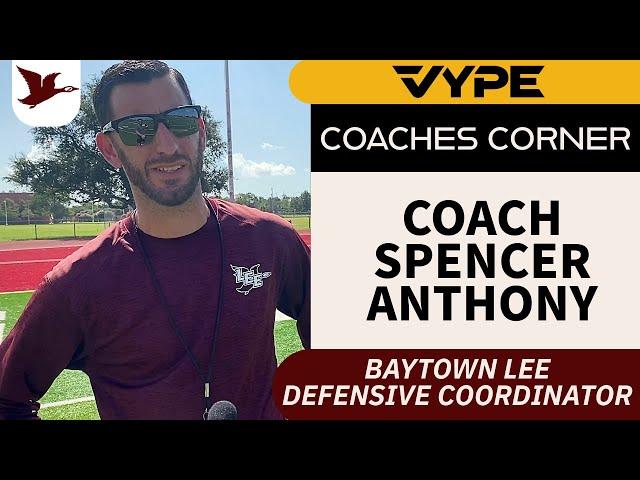 Coaches Corner: Baytown Lee Defensive Coordinator Coach Spencer Anthony Baytown