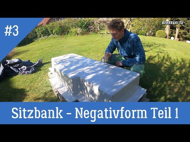 Sitzbank Teil III - Bau Negativform Gelcoat auftragen & 1. Lage - Laminieren mit Polyesterharz