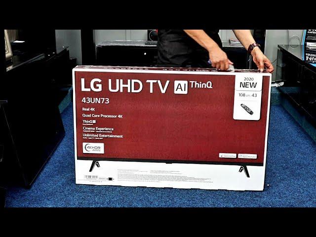 LG 2020 43UN73006 43" 4K TV Unboxing, Setup and 4K HDR Demo Videos