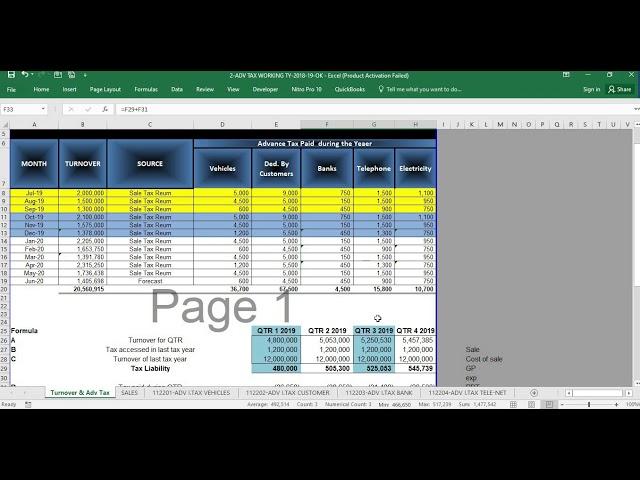 Calculation Advance Income tax with Practical Approach Section 147 Part-2