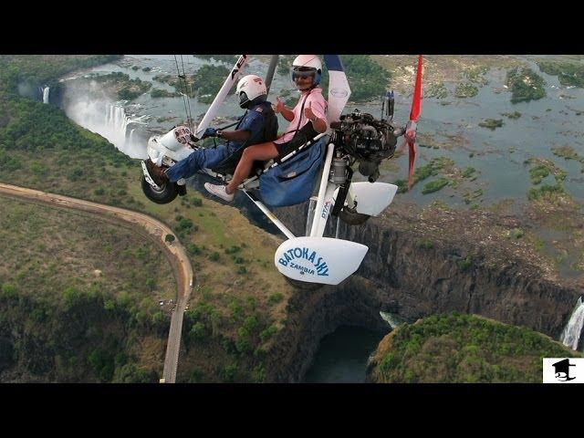 Taking A Microlight Over Victoria Falls