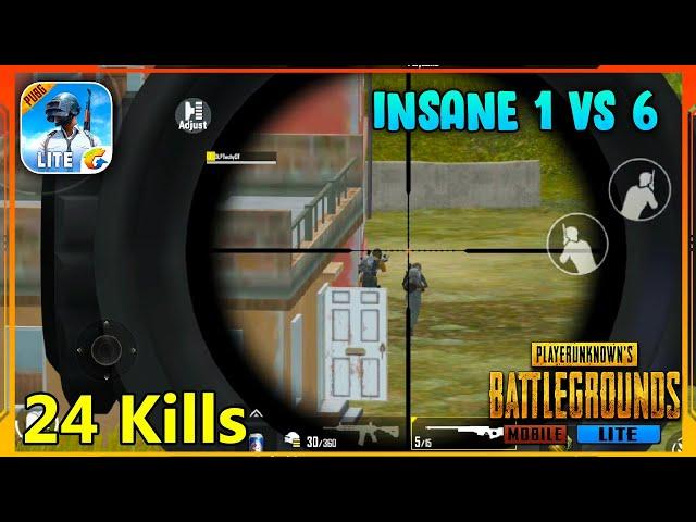 Insane 1vs 6 Fight | PUBG Mobile Lite Solo Squad Gameplay