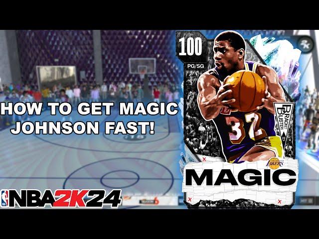 HOW TO GET 100 OVERALL MAGIC JOHNSON FAST AND EASY! NBA 2K24!