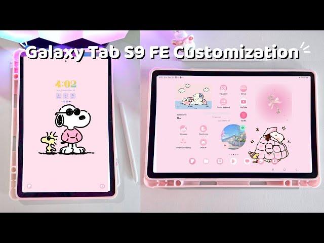 Samsung Galaxy Tab S9 FE  | ️Aesthetic customization ️ (ASMR)