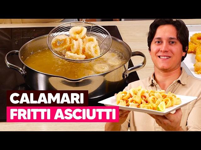 Frittura di calamari PERFETTA: la ricetta INFALLIBILE per averli sempre croccanti e NON GOMMOSI!