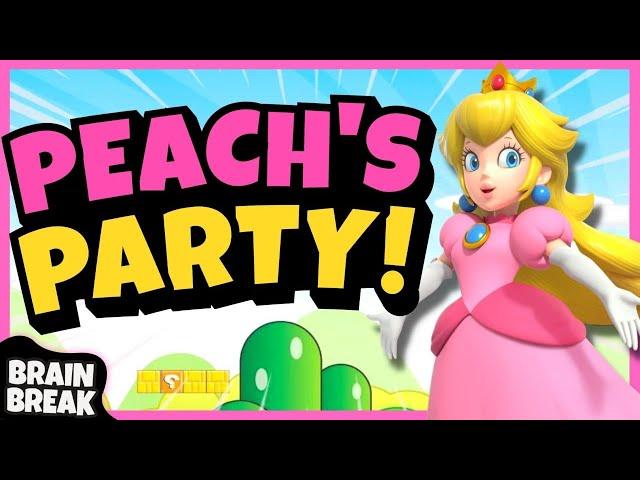 Peach's Brain Break Party | Mario Run | Freeze Dance | Just Dance | Valentines Day