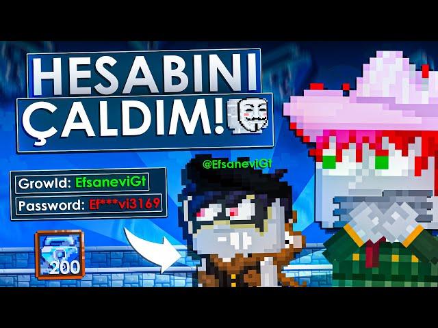 EFSANEVİ GT'NİN HESABINI HACKLEDİM ! ( FENA TROLLEDİM  ) - Growtopia Türkçe