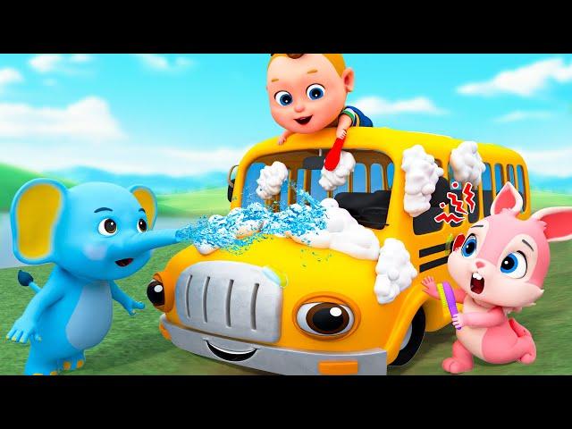 Bus Wash Song +Compilation | Kids Songs and Nursery Rhymes | Baby SumoCoco