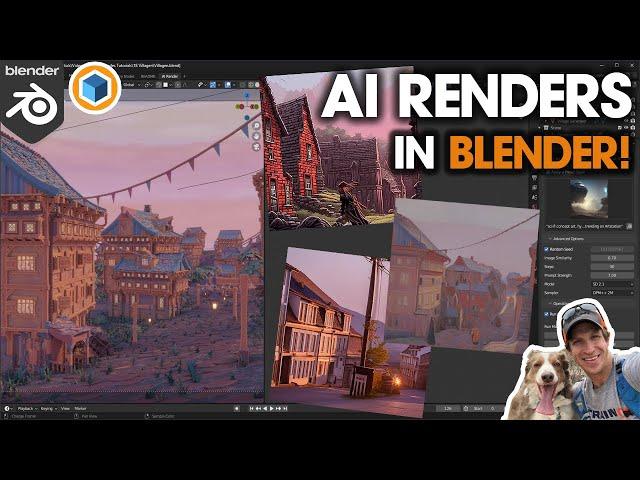 AI RENDERING in Blender! Free AI Add-On!