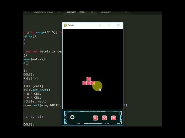 Tetris Game made with python & pygame | #shorts