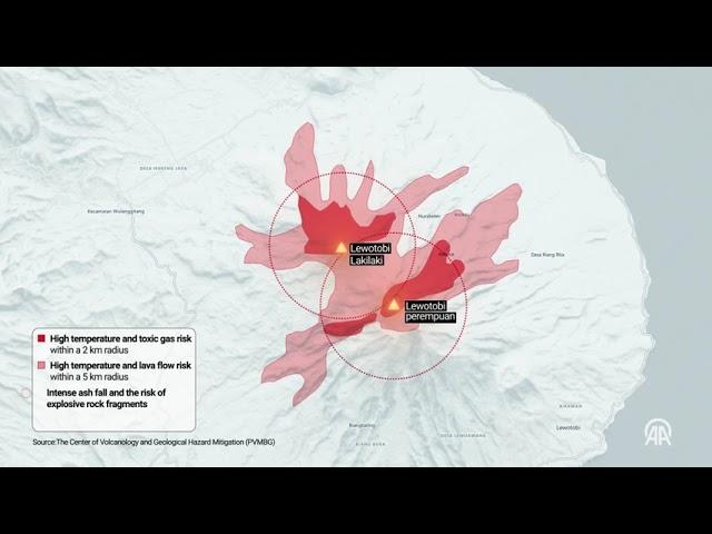 MOTION GRAPHIC: Indonesia races to evacuate thousands due to ongoing volcanic eruption