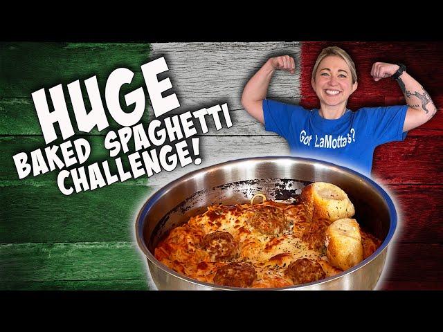 EXTRA CHEESY BAKED SPAGHETTI CHALLENGE