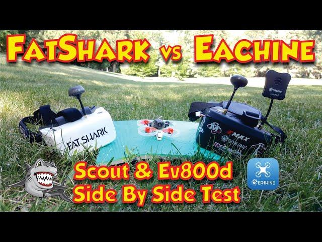 FatShark Scout vs Eachine Ev800d Review - FPV Box Goggles Side By Side DVR Comparison