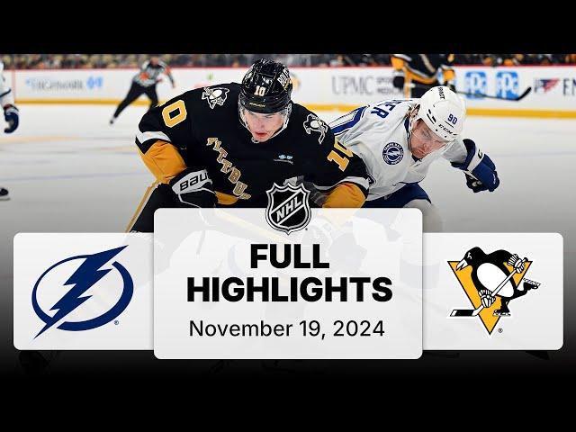 NHL Highlights | Lightning vs. Penguins - November 19, 2024