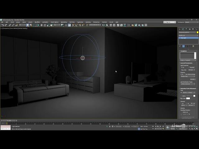 آموزش نورپردازی تری دی مکس 3ds max Lighting intensity color