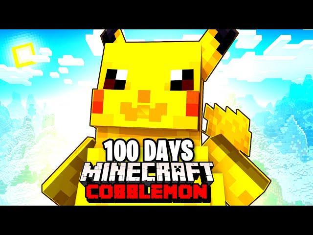 I Spent 100 DAYS as ASH KETCHUM in Pokémon Minecraft Vs my Rival! (Duos Cobblemon)