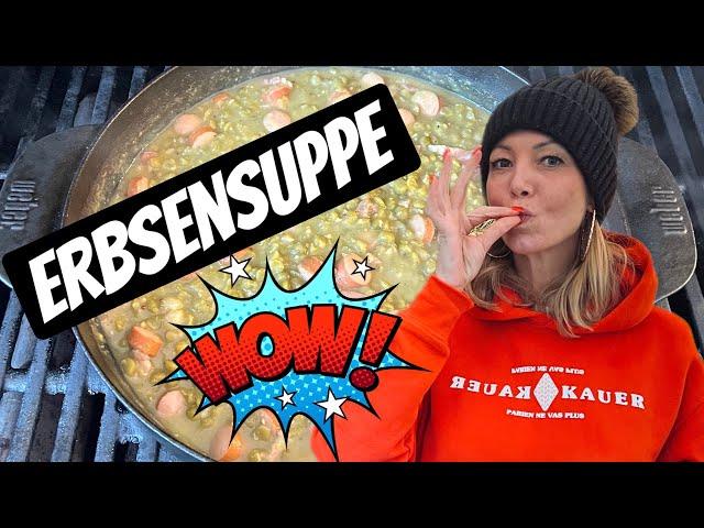 Deftige Erbsensuppe aus dem Dutch Oven