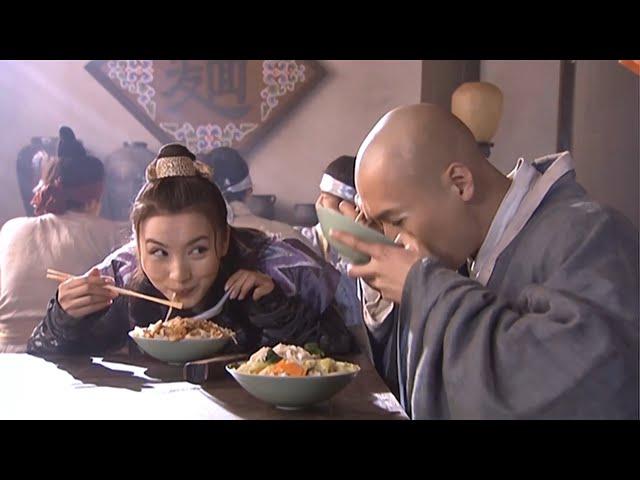 Kung Fu Movie! A wicked girl puts meat in the monk’s bowl to tease him, only to face karma!