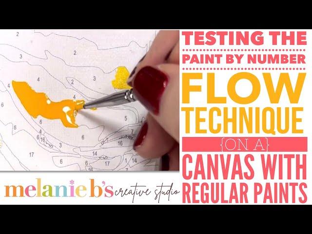 Paint by Numbers PBN Flow Technique on a Canvas with a PBN Kit