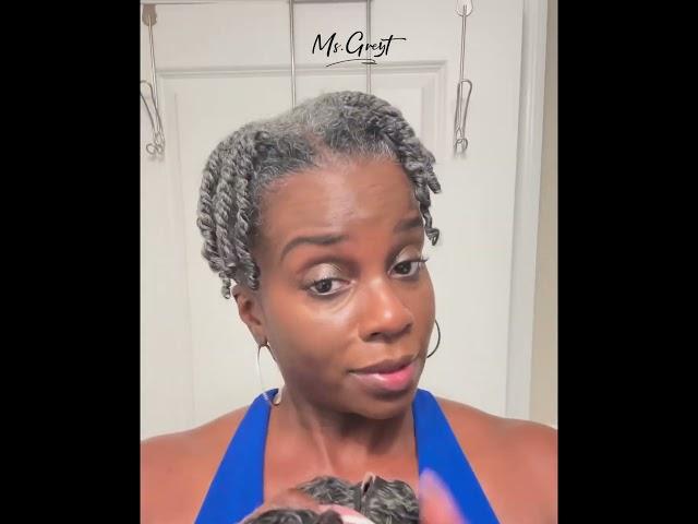 Natural grey hair curls Ft.Msgreyt