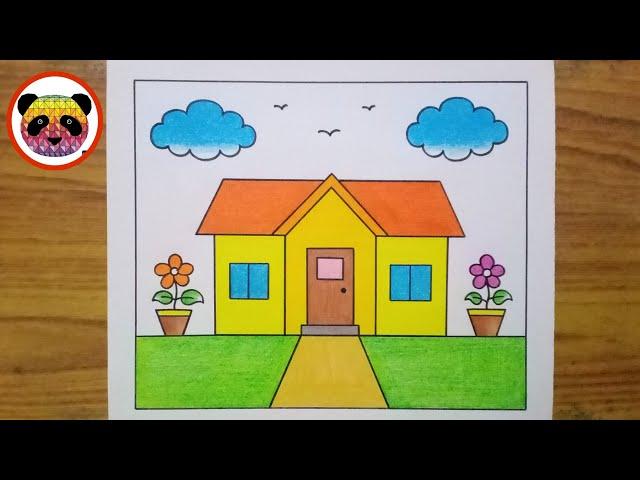 House Drawing / How to Draw a House / House Drawing Easy Step By Step For Beginners / My Home