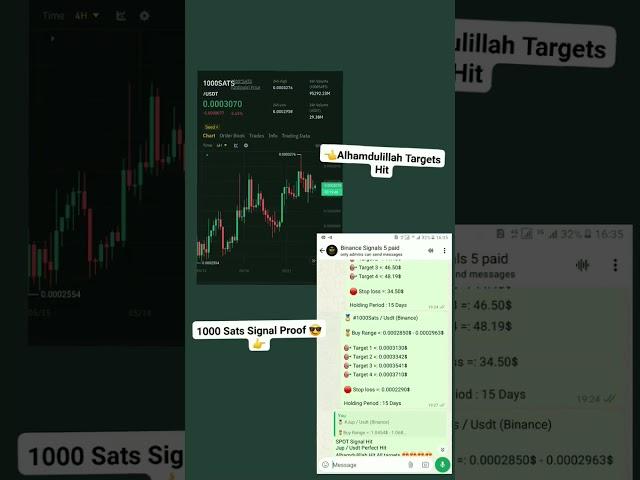#1000Sats - Usdt Perfect Hit with Signal Proof || Binance Exchange