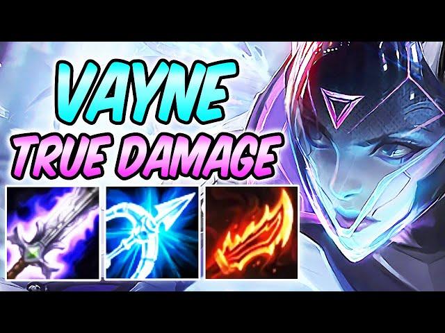 S+ TRUE DAMAGE PROJECT VAYNE ADC FULL ATTACK SPEED ON-HIT | Build & Runes | S10 | League of Legends