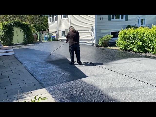 Professional Asphalt Spray Sealing: "The Hedgy Edgy Spray Seal One" Top Coats Pavement Maintenance