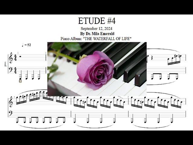 Piano Etude #4 - @MilaEmeraldMusic- New Original Song Classical Composition by Dr. Mila Emerald