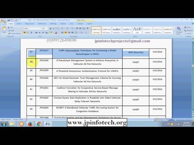 NS2 ieee projects 2016-2017 | NS2 latest final year project titles 2016