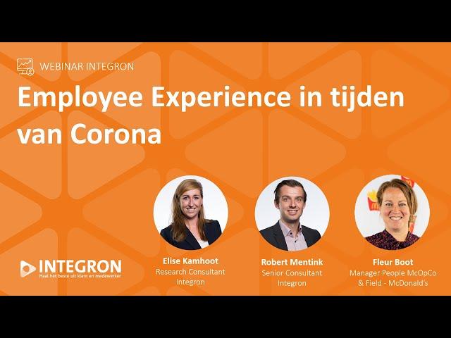 Impact van Corona op de Employee Experience in Nederland én de EX bij McDonald's - Webinar Integron