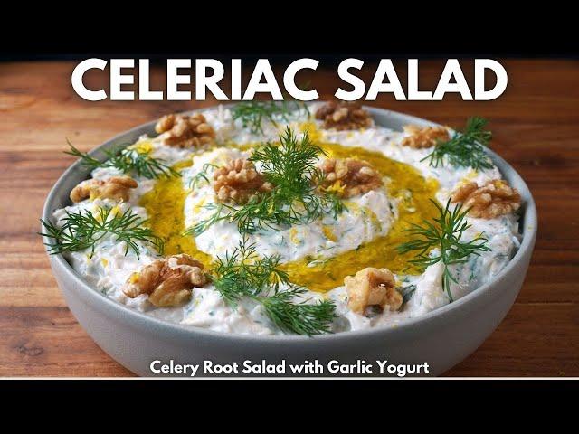 QUICK and CREAMY Celery Root Salad: NO-COOK 15-Minute Mezze