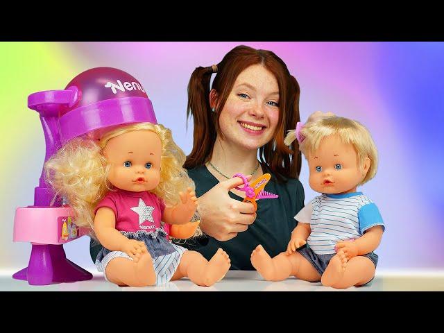 Spielspaß mit Irene. Wir packen Nenuco Puppen aus. Spielzeug Video für Kinder