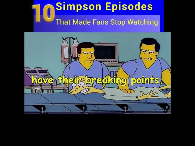 10 Worst Simpson Episodes That Made Fans Stop Watching