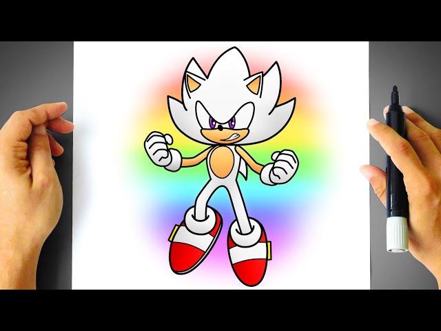 How to DRAW HYPER SONIC - Sonic the Hedgehog