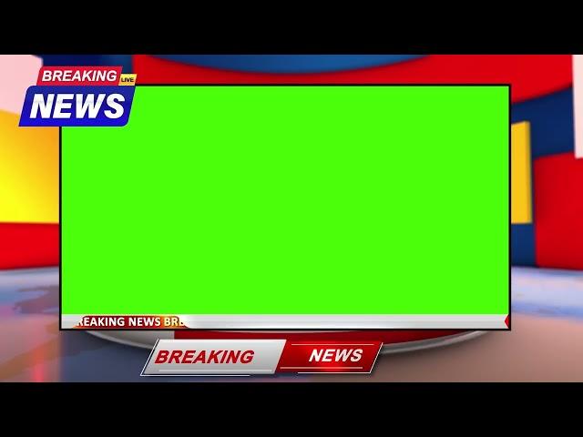 Chroma Key Frame For YouTube News Channels | Free Green Screen News Graphics