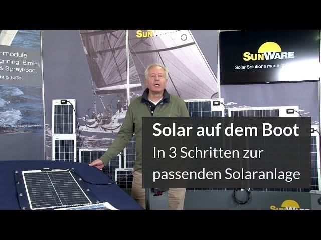 In 3 Schritten zur Solaranlage auf dem Boot