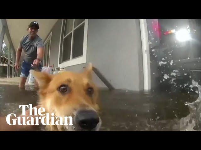 Bodycam video shows dramatic rescues from Milton flood waters